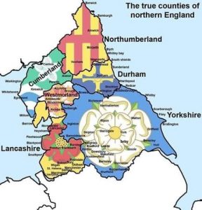 The Current Provinces and Shires (Counties) of Northumbria